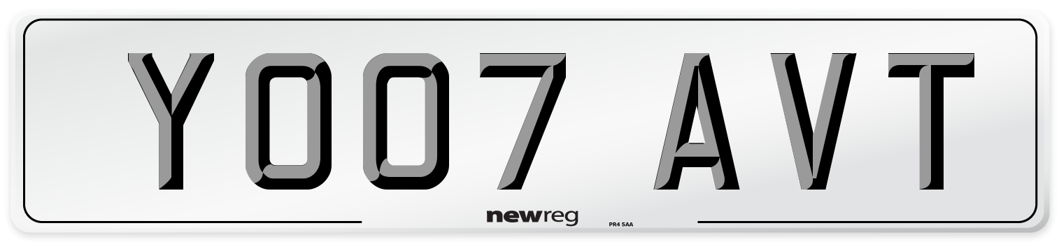 YO07 AVT Number Plate from New Reg